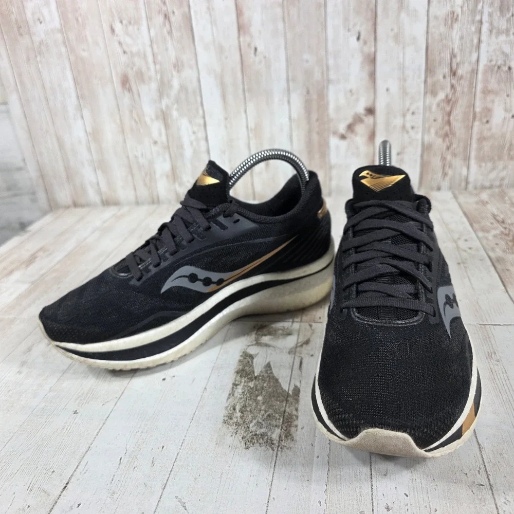 Saucony Endorphin Speed Womens Running Shoes Black Gold S10597-40 Size 7